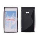 CUSTODIA GEL TPU SILICONE DOUBLE per NOKIA LUMIA 900 COLORE NERO