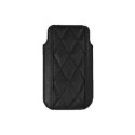 CUSTODIA IN PELLE A SACCHETTO FANTASIA ROMBI IPHONE 4, 4S COLORE NERO