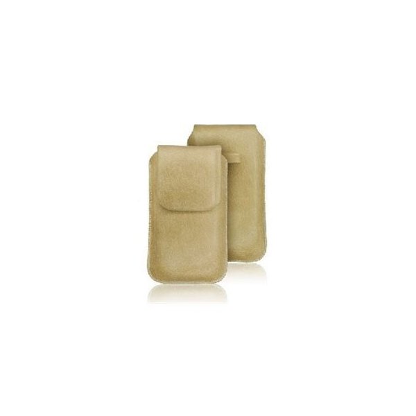 CUSTODIA IN PELLE A SACCHETTO IPHONE 3, 4, 4S COLORE BEIGE