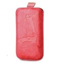 CUSTODIA IN VERA PELLE A SACCHETTO INDIGO CASE MEDIUM APPLE IPHONE 3GS, IPHONE 4s E MODELLI SIMILARI COLORE ROSSO