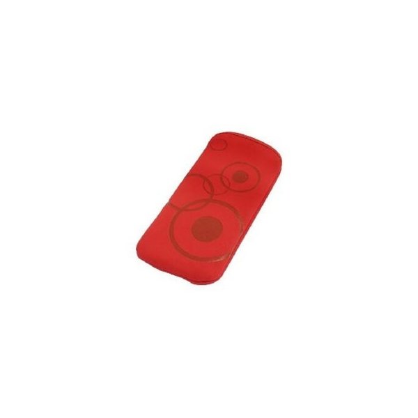 CUSTODIA A SACCHETTO IN TESSUTO per APPLE IPHONE 4, 4s E MODELLI SIMILARI FANTASIA FLEX COLORE ROSSO