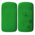 CUSTODIA A SACCHETTO IN TESSUTO per APPLE IPHONE 4, 4s E MODELLI SIMILARI FANTASIA FLEX COLORE VERDE