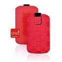 CUSTODIA A SACCHETTO IN TESSUTO per APPLE IPHONE 4, 4s E MODELLI SIMILARI FANTASIA MOTO COLORE ROSSO