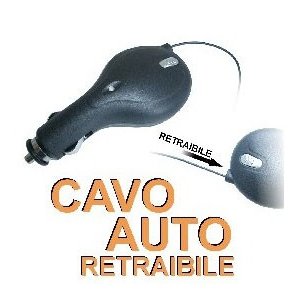 CARICATORE AUTO RETRAIBILE CON CONNETTORE MINI USB (CAR00.V3)