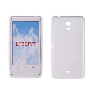 CUSTODIA GEL TPU SILICONE DOUBLE per SONY XPERIA T LT30P COLORE BIANCO