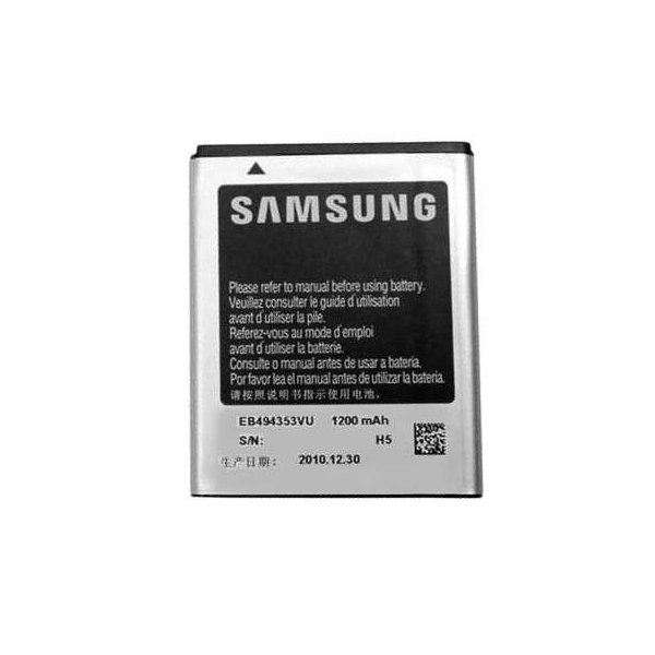 BATTERIA ORIGINALE SAMSUNG EB494353VUSTD per S5570 GALAXY MINI, S5280 GALAXY STAR 1200mAh LI-ION BULK SEGUE COMPATIBILITA'..