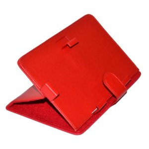 CUSTODIA  A SACCHETTO IN PELLE BORDO ROSSO IPHONE 4, 4S COLORE NERO