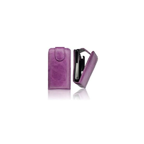 CUSTODIA VERTICALE FLIP PELLE SONY-ERICSSON X12 XPERIA ARC, LT15i ARC S, LT18i COLORE VIOLA