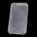 CUSTODIA GEL TPU SILICONE TRASPARENTE per APPLE IPHONE 4G, IPHONE 4S CON FANTASIA ONDA