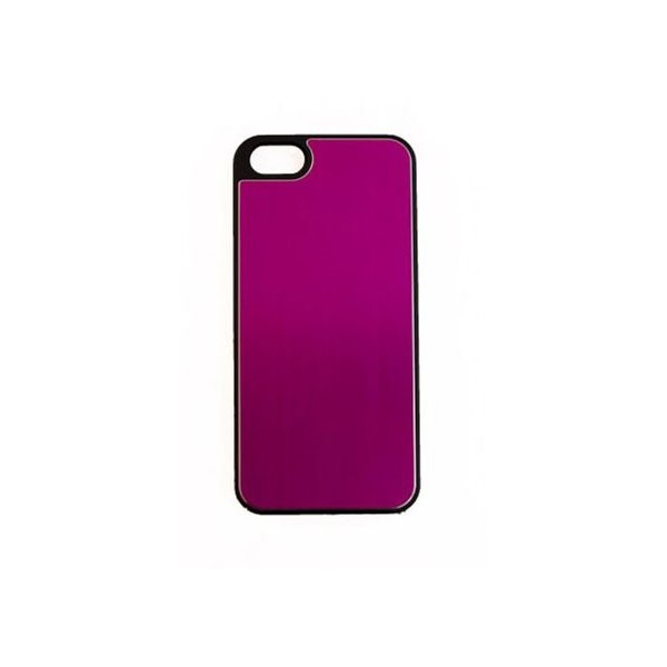 CUSTODIA per APPLE IPHONE SE, IPHONE 5S, IPHONE 5 - BACK RIGIDA EFFETTO ALLUMINIO COLORE ROSA