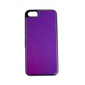 CUSTODIA per APPLE IPHONE SE, IPHONE 5S, IPHONE 5 - BACK RIGIDA EFFETTO ALLUMINIO COLORE VIOLA