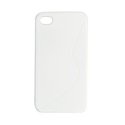 CUSTODIA GEL TPU SILICONE DOUBLE per APPLE IPHONE SE, IPHONE 5S, IPHONE 5 COLORE BIANCO