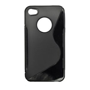 CUSTODIA GEL TPU SILICONE DOUBLE per APPLE IPHONE SE, IPHONE 5S, IPHONE 5 COLORE NERO