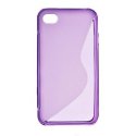 CUSTODIA GEL TPU SILICONE DOUBLE per APPLE IPHONE SE, IPHONE 5S, IPHONE 5 COLORE VIOLA