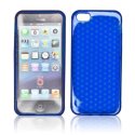 CUSTODIA per APPLE IPHONE SE, IPHONE 5S, IPHONE 5 IN GEL TPU SILICONE SEMI-RIGIDO COLORE BLU