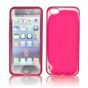 CUSTODIA per APPLE IPHONE SE, IPHONE 5S, IPHONE 5 IN GEL TPU SILICONE SEMI-RIGIDO COLORE ROSA