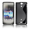 CUSTODIA GEL TPU SILICONE DOUBLE per SONY XPERIA V LT25I COLORE NERO