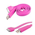 CAVO USB 30 PIN PIATTO PER DISPOSITIVI APPLE - CARICA E SINCRONIZZAZIONE COLORE ROSA