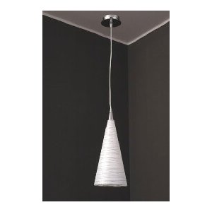 LAMPADARIO SOSPESO CROMO E14 CONO INTRECCIO  SERIE LUMYE "MADE IN ITALY"