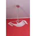 LAMPADARIO SOSPESO CROMO/CILIEGIO R7S ALOGENO D25 SERIE MAREA "MADE IN ITALY"