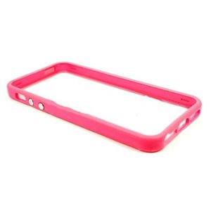 CUSTODIA GEL TPU SILICONE BUMPER per APPLE IPHONE 5, 5S COLORE ROSA