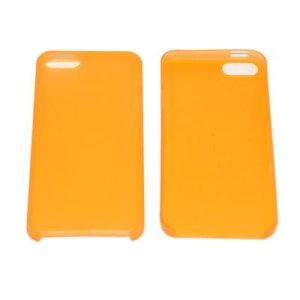 CUSTODIA per APPLE IPHONE SE, IPHONE 5S, IPHONE 5 - BACK RIGIDA SLIM COLORE ARANCIONE