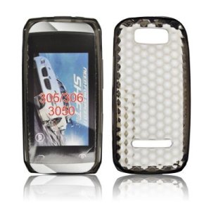 CUSTODIA GEL TPU SILICONE per NOKIA ASHA 305 COLORE NERO