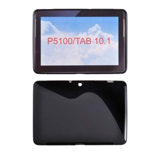 CUSTODIA GEL TPU SILICONE DOUBLE per SAMSUNG P5100 Galaxy Tab2 pollici 10.1" COLORE NERO