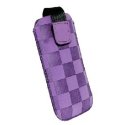 CUSTODIA A SACCHETTO IN TESSUTO ECO NABUK per APPLE IPHONE 5, 5c, 5s COLORE VIOLA FANTASIA MOTO