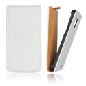 CUSTODIA VERTICALE SLIM FLIP PELLE per APPLE IPHONE 5, 5S COLORE BIANCO