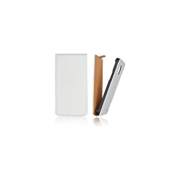 CUSTODIA VERTICALE SLIM FLIP PELLE per APPLE IPHONE 5, 5S COLORE BIANCO