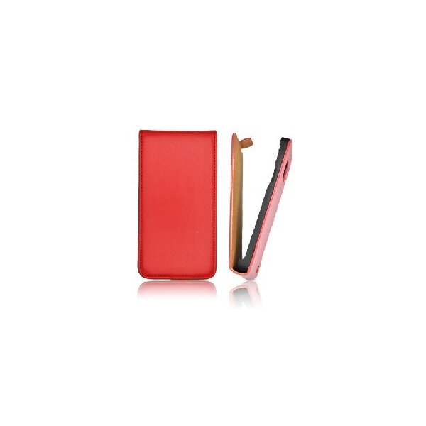 CUSTODIA VERTICALE SLIM FLIP PELLE per APPLE IPHONE 5, 5S COLORE ROSSO