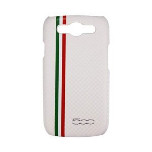 CUSTODIA BACK RIGIDA per SAMSUNG I9300 Galaxy S3, I9300i Galaxy S3 Neo LOGO FIAT 500 COLORE BIANCO