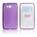 CUSTODIA GEL TPU SILICONE DOUBLE NOKIA LUMIA 820 COLORE VIOLA