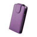 CUSTODIA VERTICALE FLIP PELLE per APPLE IPHONE 5, 5S COLORE VIOLA