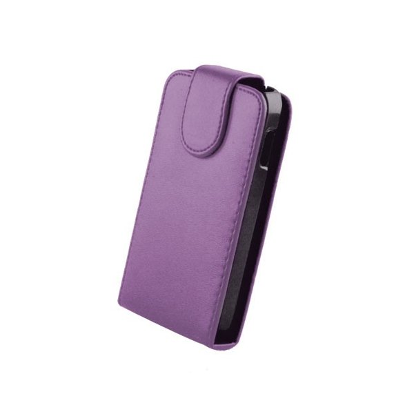 CUSTODIA VERTICALE FLIP PELLE per APPLE IPHONE 5, 5S COLORE VIOLA