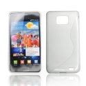 CUSTODIA GEL TPU SILICONE DOUBLE per SAMSUNG I9100 Galaxy S II, I9105 Galaxy S II Plus COLORE BIANCO