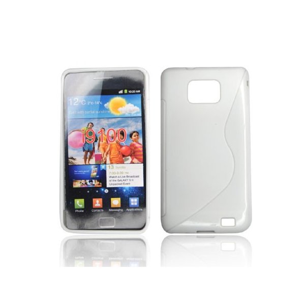 CUSTODIA GEL TPU SILICONE DOUBLE per SAMSUNG I9100 Galaxy S II, I9105 Galaxy S II Plus COLORE BIANCO