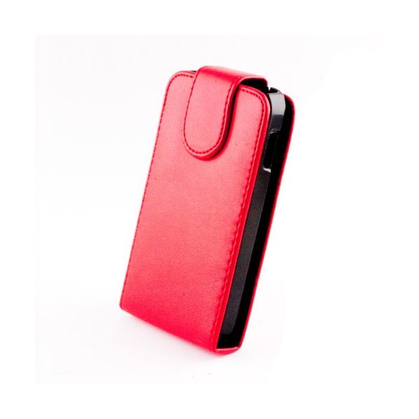 CUSTODIA VERTICALE FLIP PELLE per APPLE IPHONE 5, 5S COLORE ROSSO