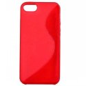 CUSTODIA GEL TPU SILICONE DOUBLE per APPLE IPHONE SE, IPHONE 5S, IPHONE 5 COLORE ROSSO