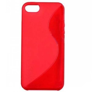 CUSTODIA GEL TPU SILICONE DOUBLE per APPLE IPHONE SE, IPHONE 5S, IPHONE 5 COLORE ROSSO