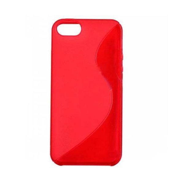 CUSTODIA GEL TPU SILICONE DOUBLE per APPLE IPHONE SE, IPHONE 5S, IPHONE 5 COLORE ROSSO