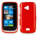 CUSTODIA GEL TPU SILICONE LUCIDA NOKIA 610 LUMIA COLORE ROSSO