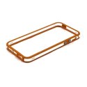 CUSTODIA GEL TPU SILICONE BUMPER per APPLE IPHONE 5, 5S COLORE ARANCIONE-TRASPARENTE-ARANCIONE