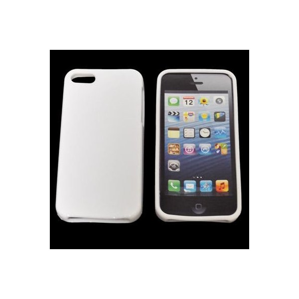 CUSTODIA GEL TPU SILICONE SEMI-RIGIDA per APPLE IPHONE 5, 5S COLORE BIANCO