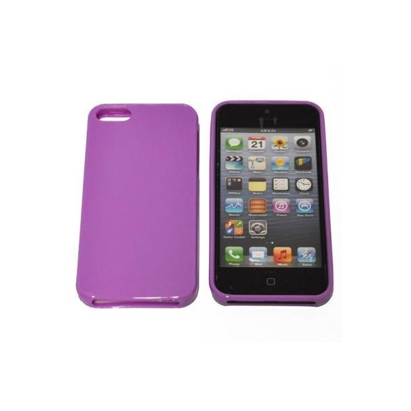 CUSTODIA GEL TPU SILICONE SEMI-RIGIDA per APPLE IPHONE 5, 5S COLORE VIOLA