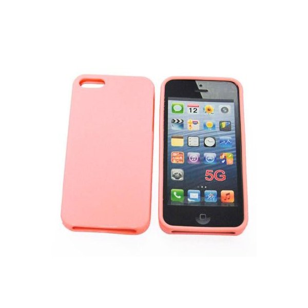 CUSTODIA GEL TPU SILICONE SEMI-RIGIDA per APPLE IPHONE 5, 5S COLORE ROSA