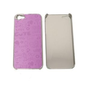 CUSTODIA per APPLE IPHONE SE, IPHONE 5S, IPHONE 5 - BACK RIGIDA FANTASIA DISEGNI BIMBI COLORE VIOLA