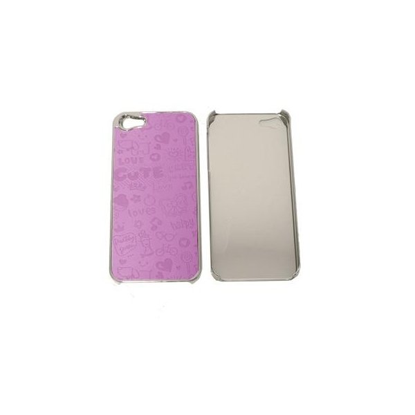 CUSTODIA per APPLE IPHONE SE, IPHONE 5S, IPHONE 5 - BACK RIGIDA FANTASIA DISEGNI BIMBI COLORE VIOLA