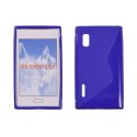 CUSTODIA GEL TPU SILICONE DOUBLE per LG E610 Optimus L5, E612 COLORE BLU